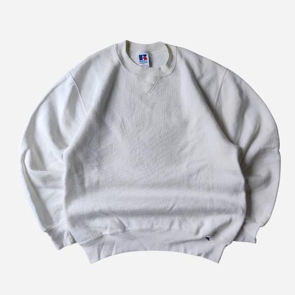 Russell Athletic Other - Vintage 90s Russell Athletic white blank crewneck sweatshirt